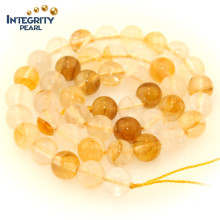 Yellow Ore Quartz Round Loose Beads Size 6-12mm Natural Chinese Crystal Beads Wholesale